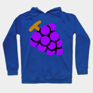 Purple Grapes Emoticon Hoodie